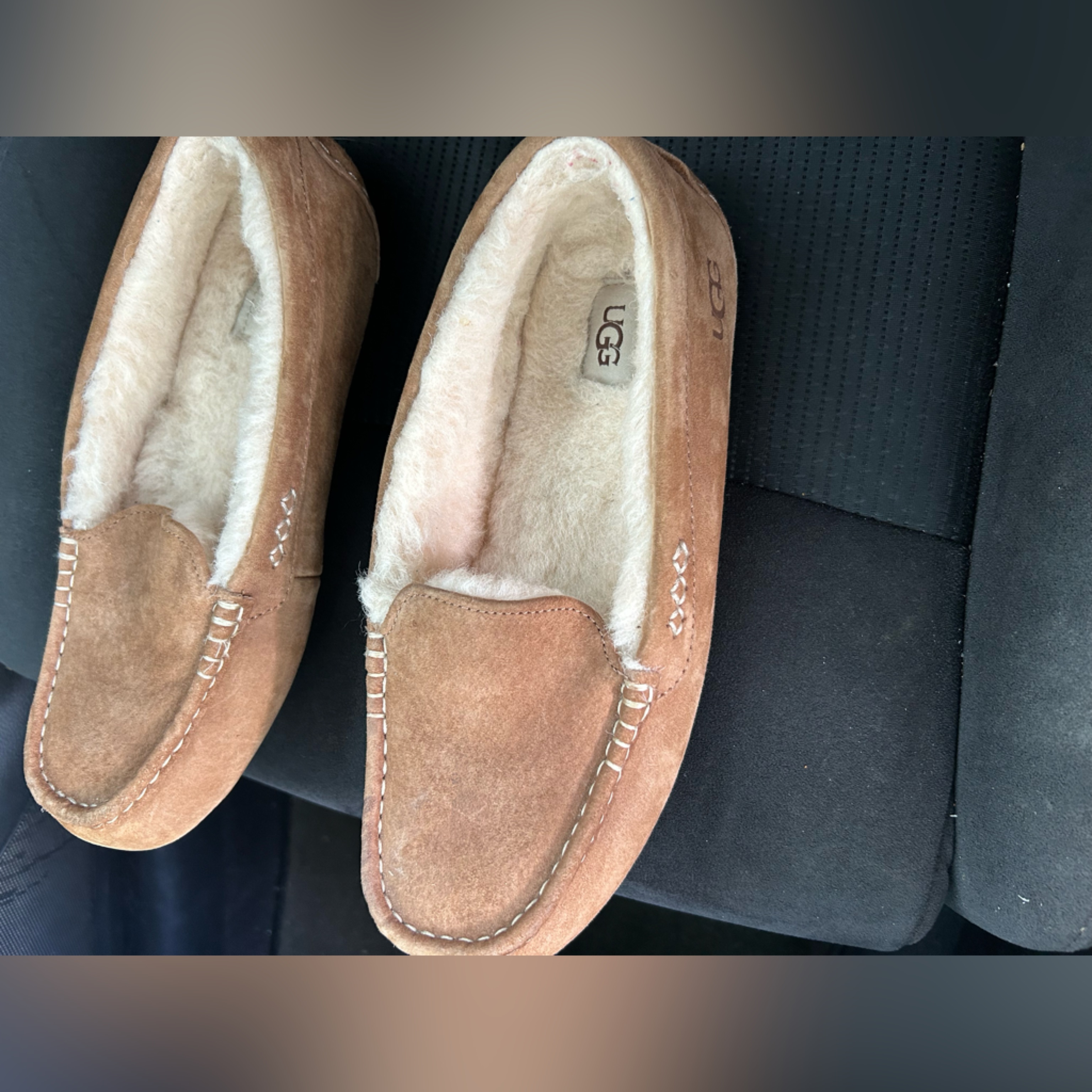 Ugg Men's Brown Suede Slip-On Loafers